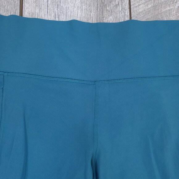 Athleta Pants Womens XL Blue Salutation High Rise Capri Lightweight Knit Comfort - Picture 4 of 7